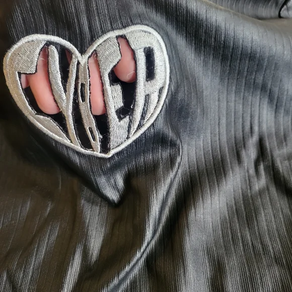 Black Crop Top with Cyber Heart - Picture 8 of 8